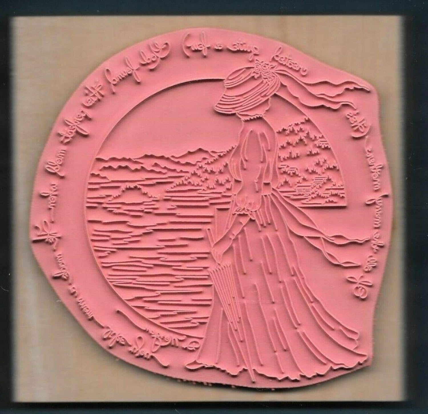 Rubber Stamps Victorian Beach Sea Life Inspire Word Stamp Happen 80148 Ocean Stamp for Teaching Card Making, DIY Crafts, Scrapbooking