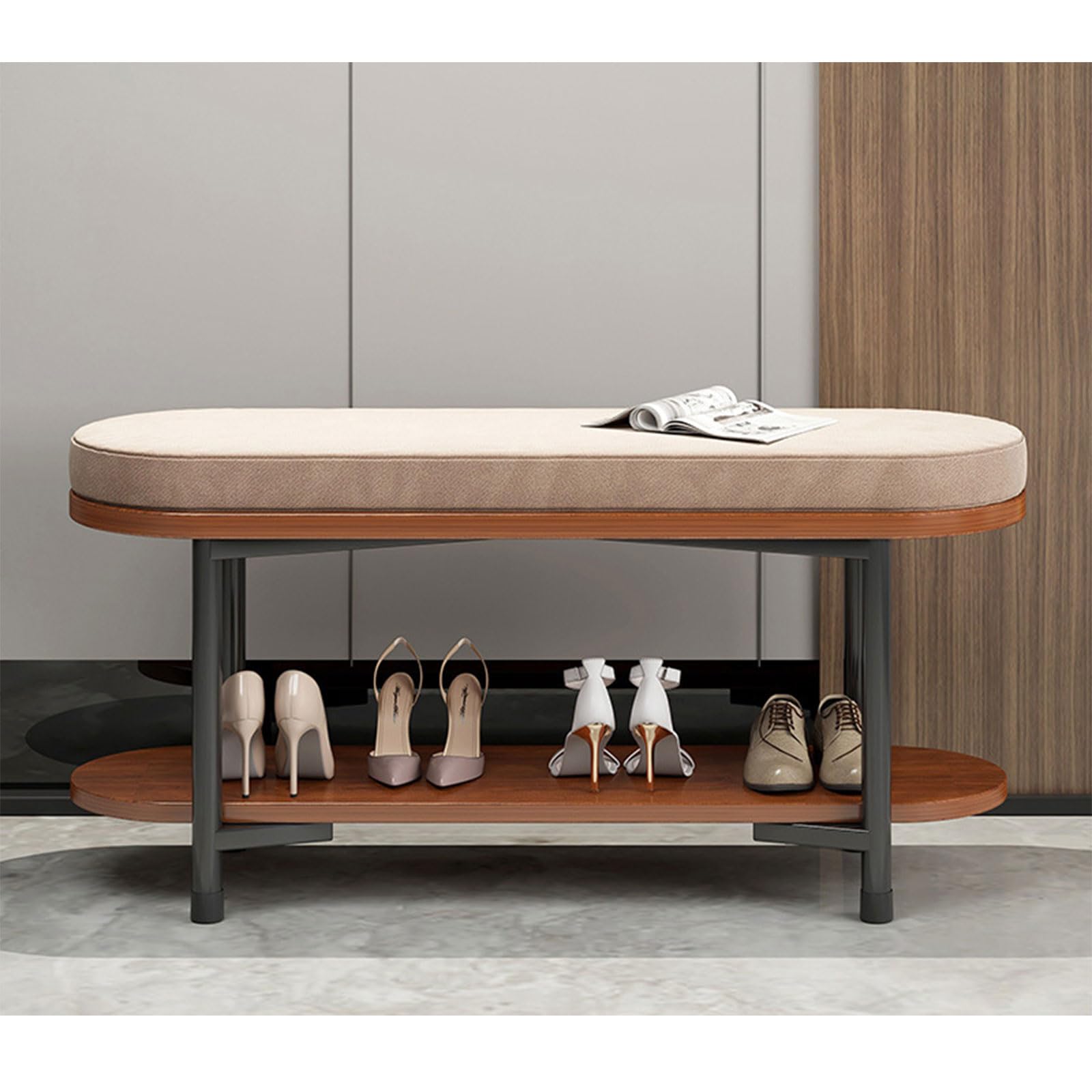 Tabouret multifonctionnel armoire à chaussures banquette entrée 100cm