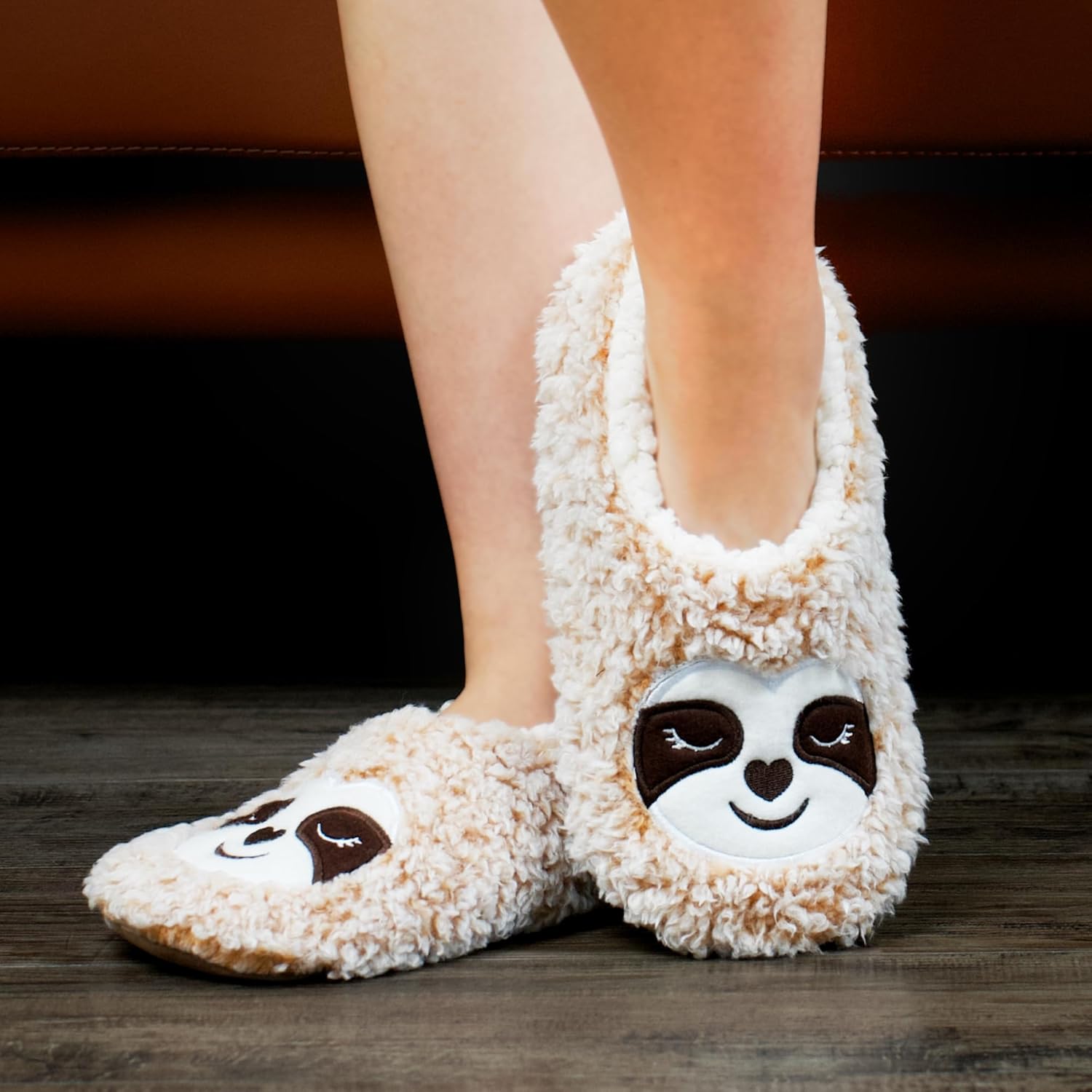 Cozylook Cute Animal Slippers Soft Sole House Slippers Fuzzy Warm Indoor Non Slip Grip Funny Animal Designs - Image 2