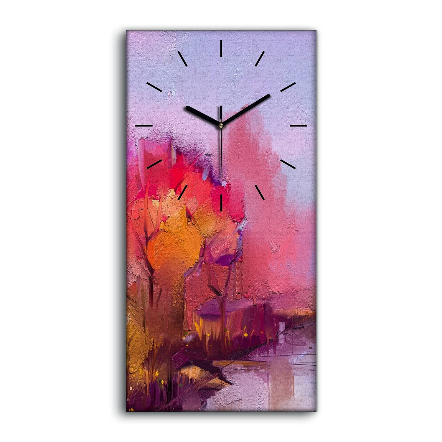 Horloge Silencieuse Ne Pas Tic Tac Toile Peinture Automne pour Sommeil Paisible