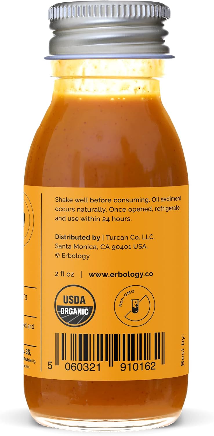 100% Organic Sea Buckthorn Juice 12 Daily Shots (60ml) - Supports Immunity and Boosts Energy - High in Vitamin C, Beta-carotene and Omega-7 - Straight from Farm in Europe - Undiluted - No Added Sugar