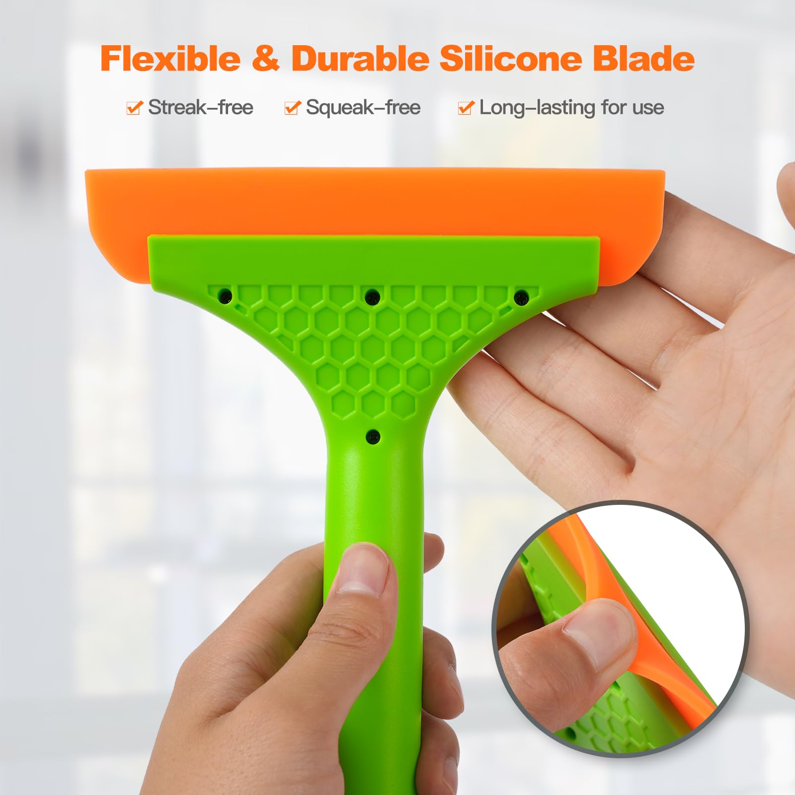 Snapklik.com : Squeegee For Shower Glass Door 2 Pack Mini Silicone ...