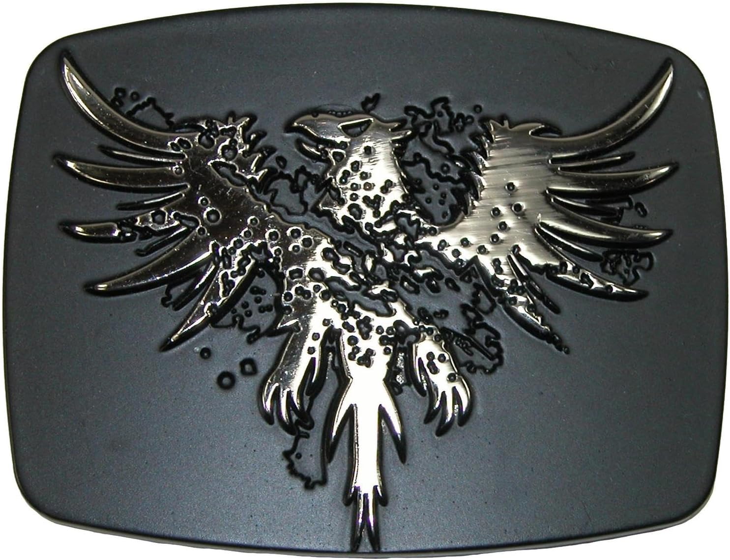 Chrome Phoenix Belt Buckle, Silver