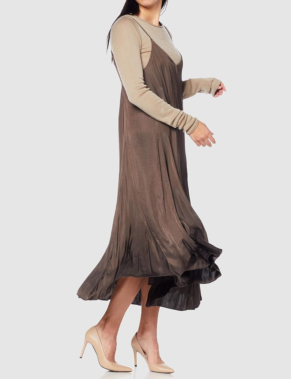 Amazon Co Jp ミラオーウェン ニットsetキャミワンピ 09wfo4017 レディース 服 ファッション小物