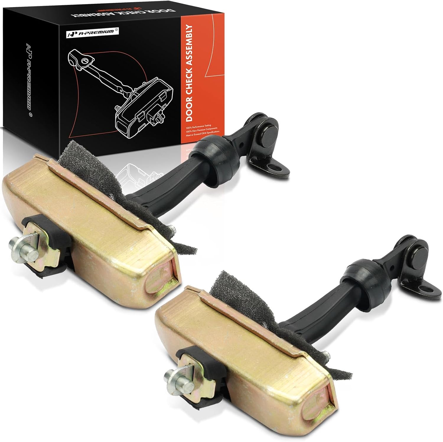 A-Premium 2PCS Front Driver & Passenger Side Door Check Strap Compatible with Ford, Lincoln Vehicles - F-150 F150 2004-2008, Mark LT 2006-2008