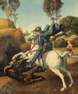 Saint George and the Dragon by Raphael Poster Print - Raphael (18 x 24)