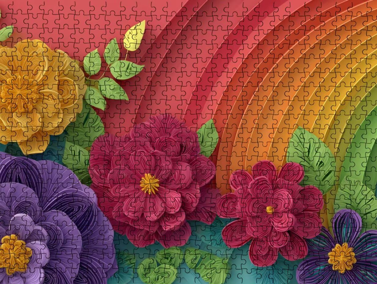 Puzzle per Adulti 2000, Folding Fiori, legno Classico Puzzles LDYQS6-695