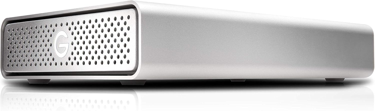 G-Technology 8TB G-Drive USB 3.0 Desktop External Hard Drive, Silver – Compact, High-Performance Storage – 0G03906