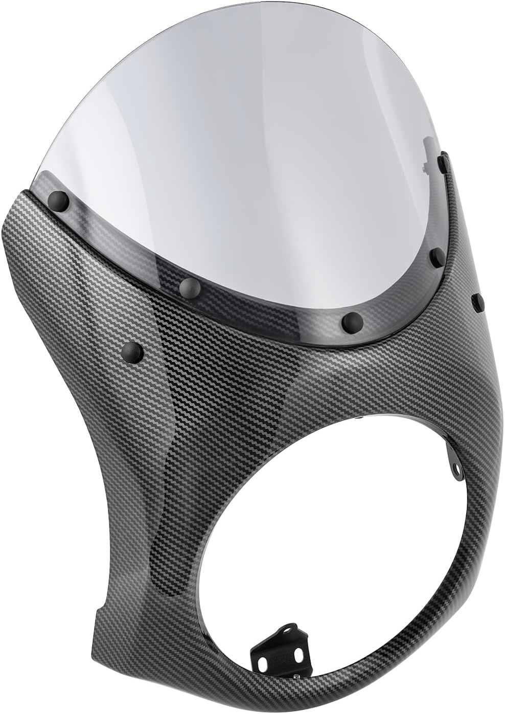Motorcycle Windshield Windscreen Headlight Cover Fit for Eliminator 500 2024 2025 Wind Shield Screen Deflector Visor, Carbon Fiber Look+Light Smoke