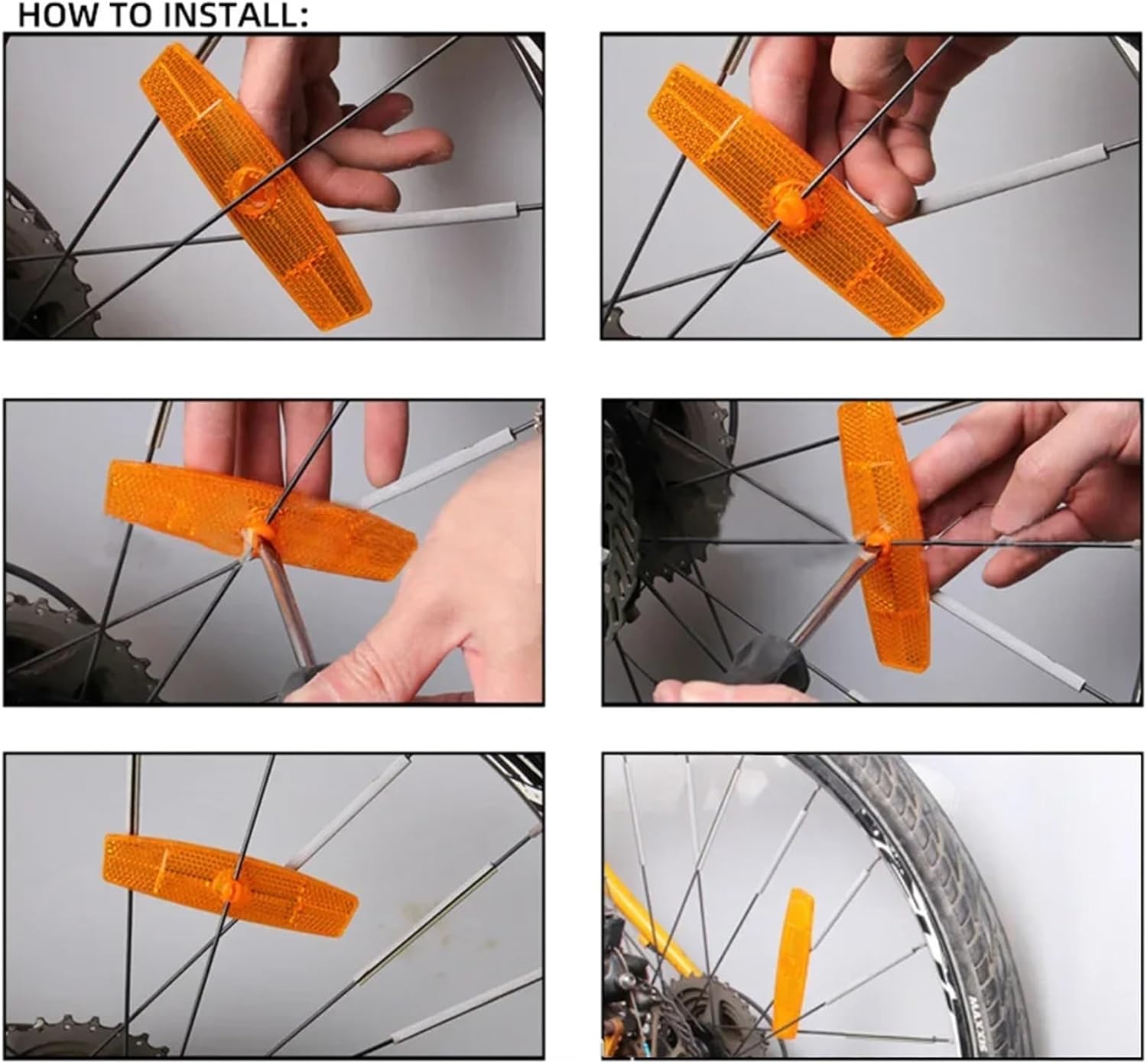 Bicycle Reflectors 30 PCS Bicycle Reflector Spoke Reflector Yellow/White Bike Safety Spoke for Bike