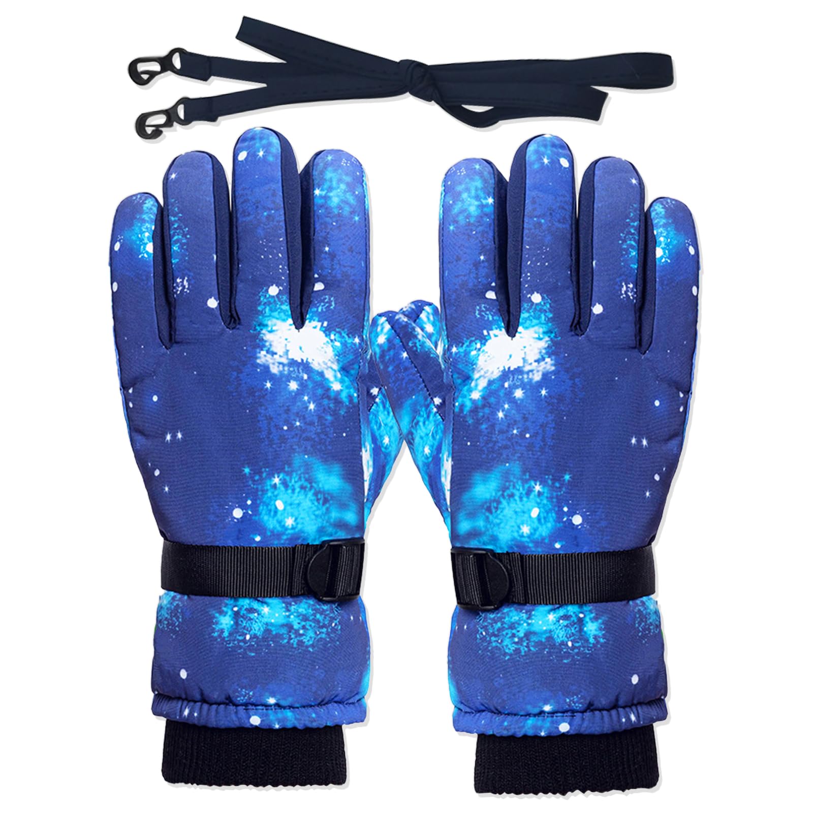 Gants De Ski Enfants 9-15 Ans - Chauds, Imperméables, Anti-dérapants - Pour Ski, Snowboard, Vélo