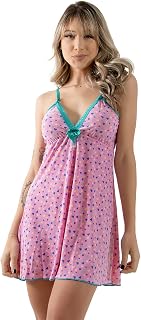 Camisola Estampada Liganete Moda Feminina Linha Noite