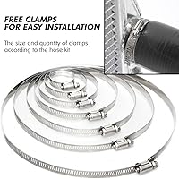 Vista 3 de PIT66 Kit de manguera de refrigerante para radiador de silicona compatible con Ford Mustang GT 05-10/SHELBY V8 MT rojo