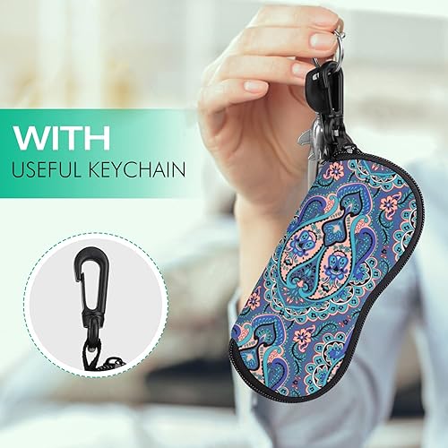 Miniatura 106 de MoKo - Estuche suave, ultra ligero, de neopreno, para lentes de sol, con cremallera y clip para cinturón