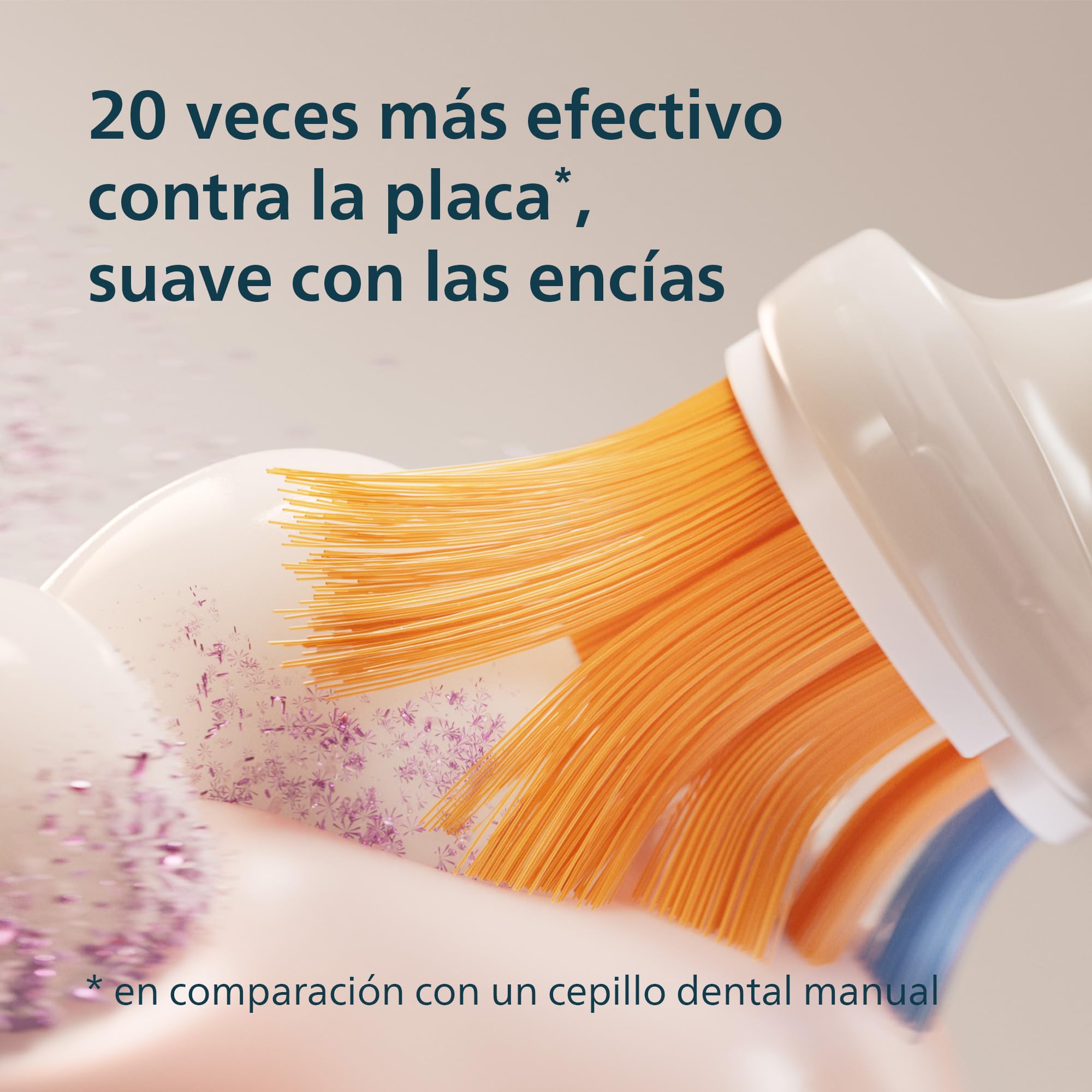 Philips Sonicare DiamondClean Smart 9400, cepillo dental eléctrico, con aplicación, sensor de presión, detección de cabezal de cepillado, blanco, modelo HX9917/88, Blanco, 2 Cabezales