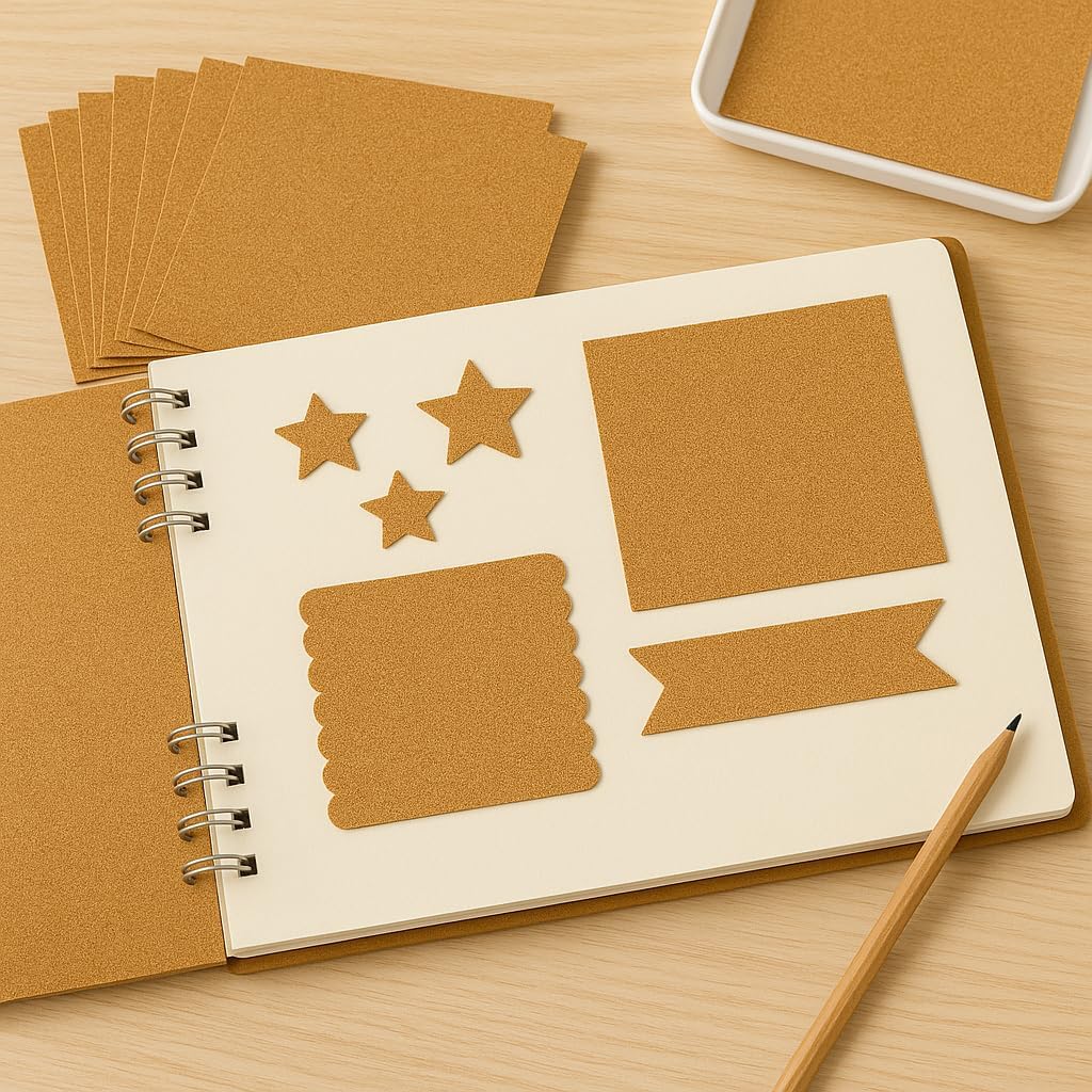 LWR CRAFTS Adhesive Back Cork Sheet 6" x 6" Pack of 12 - Image 5