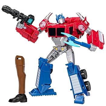 Transformers Toys EarthSpark Deluxe Class Optimus Prime, 12.5cm Action Figure