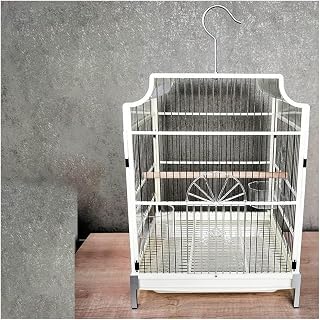 Jaulas para pájaros al Aire Libre, de Metal, Grandes, portátiles, cuadradas, Colgantes, Ideales para periquitos, Color Negro, Azul y Blanco.