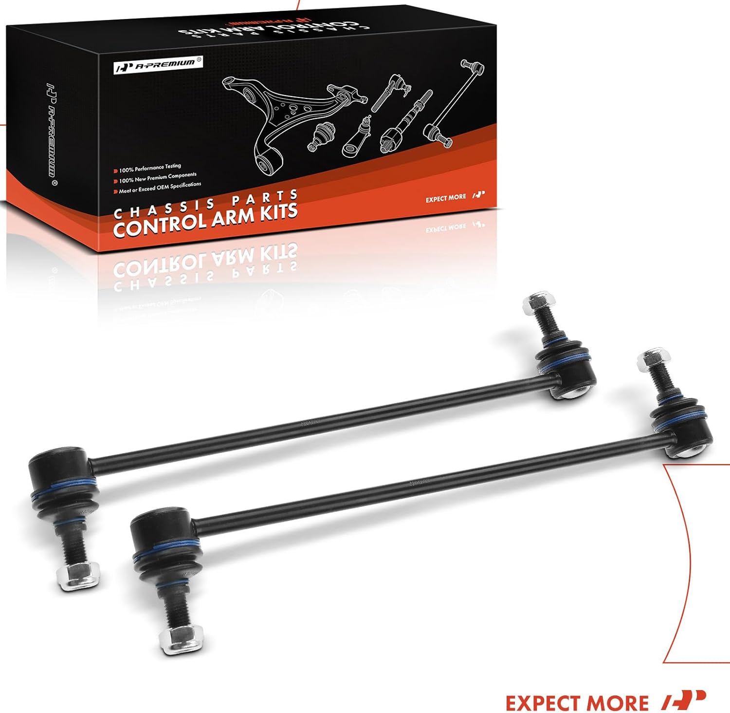A-Premium 2 x Front Sway Bar Links Stabilizer Bar Links, Compatible with Saab 9-3 2003-2011, 9-3X 2010-2011