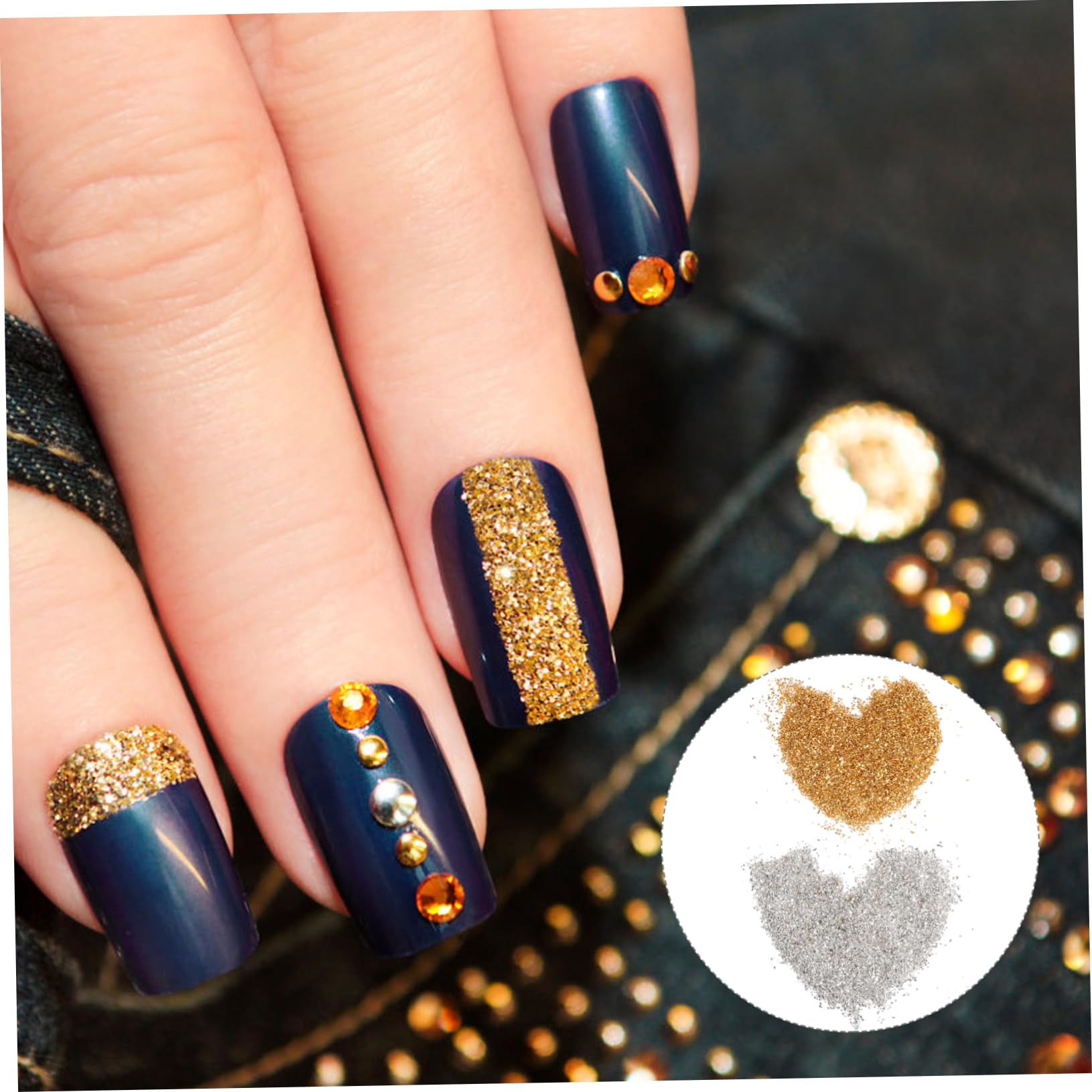 3 set di vetro for unghie Ghiaia Prodotti decorativi in ​​vetro frantumato Decorazioni for nail art Paillettes for il viso Occhi Grosso vetro glitterato Schegge irregolari Flash Accessori in vetro fra
