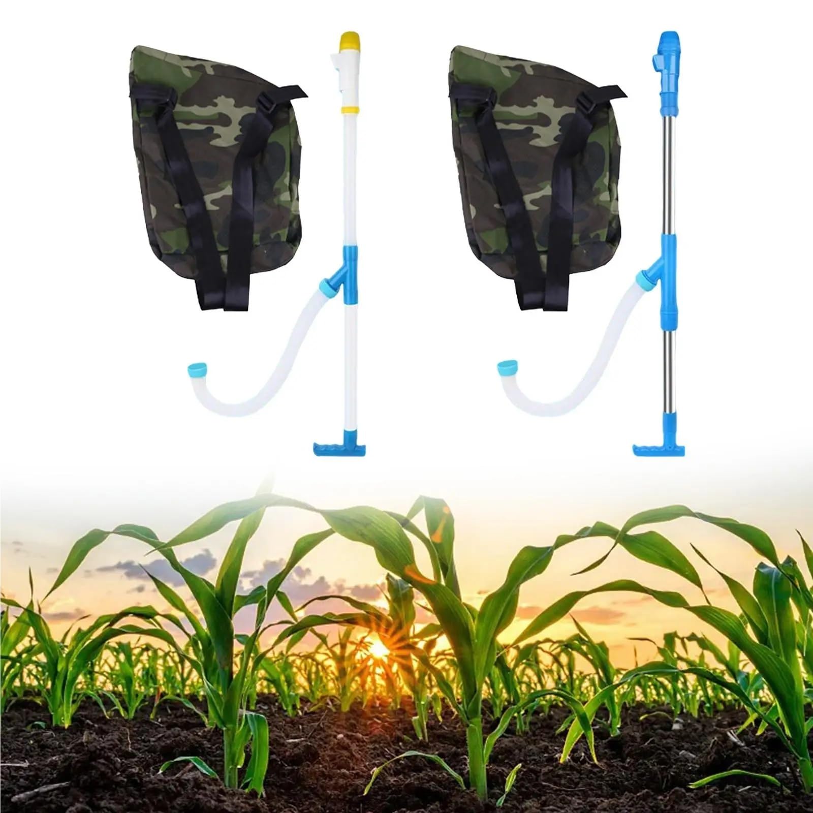 Semoir Épandeur d'engrais Outil de semis de Jardin Sac à Dos agricole Pulvérisateur d'engrais Manuel Durable et Efficace semoir Manuel(PVC)
