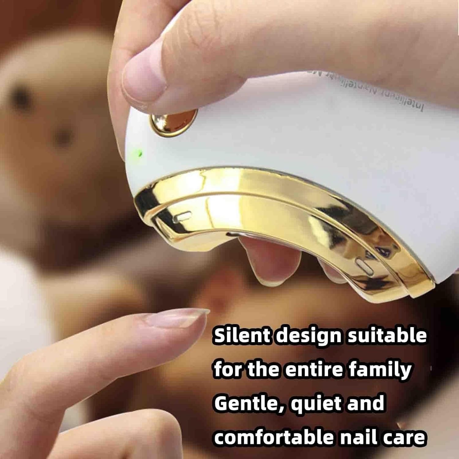 Cortador automático de uñas, Cortaúñas eléctrico recargable automático con colección de virutas de uñas y poco ruido