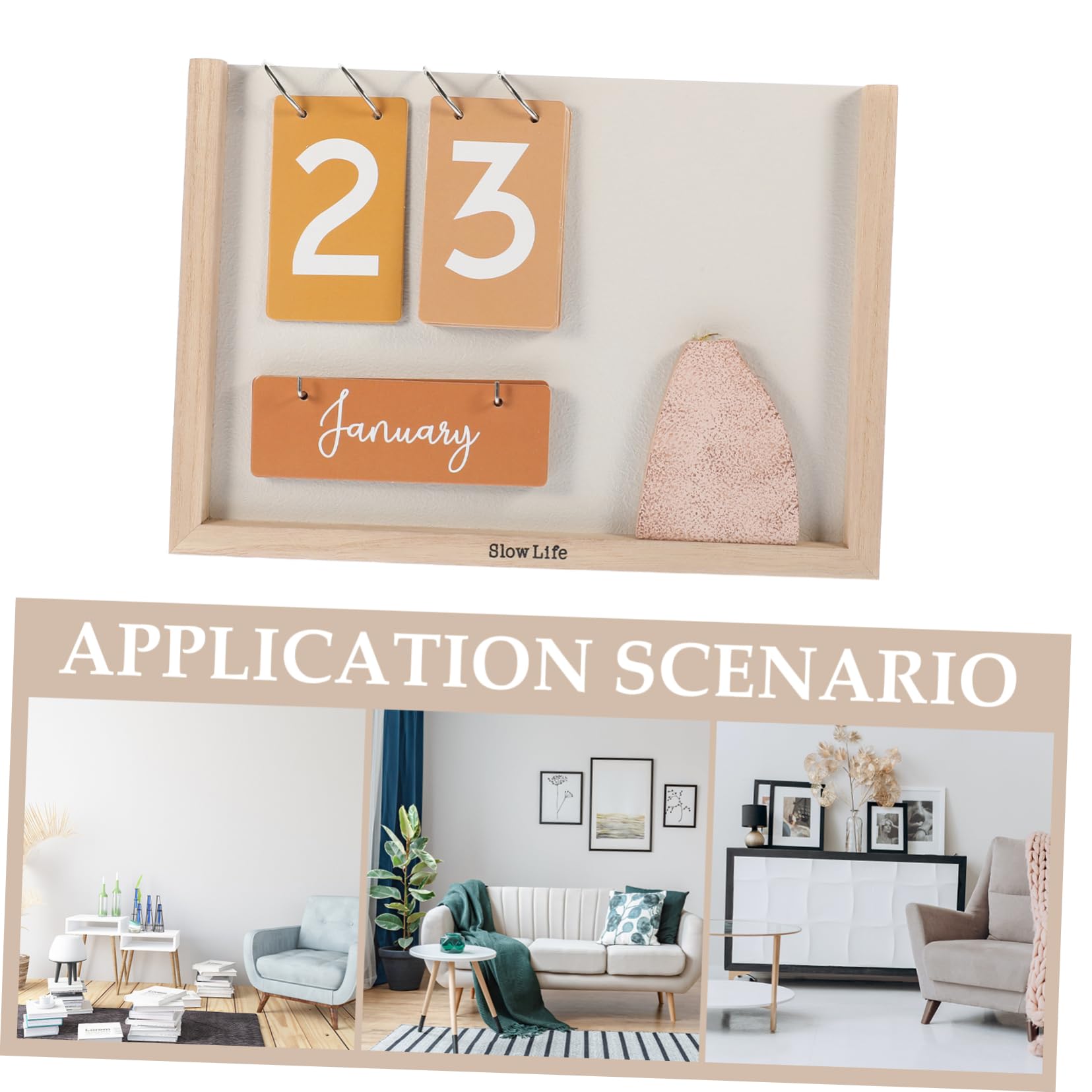 2 pz Calendario da tavolo decorativo Calendario perpetuo Decorazione per la casa Decorazione da scrivania Decorare Calendario da scrivania per ufficio Calendario Decor Ornamenti da tavolo Studio