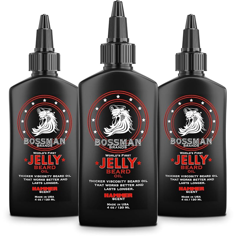 Óleo em Gel para Barba Bossman Hammer, Pacote com 3