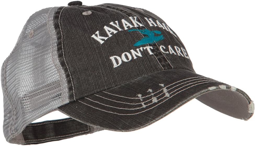 e4Hats.com Kayak Hair Don't Care Embroidered Cotton Mesh Cap
