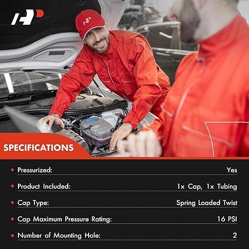 Miniatura 2 de A-Premium Tanque de depósito de recuperación de desbordamiento de refrigerante presurizado con tapa y tubo para DOHC, 6Cyl 3.5L 3.6L Compatible con