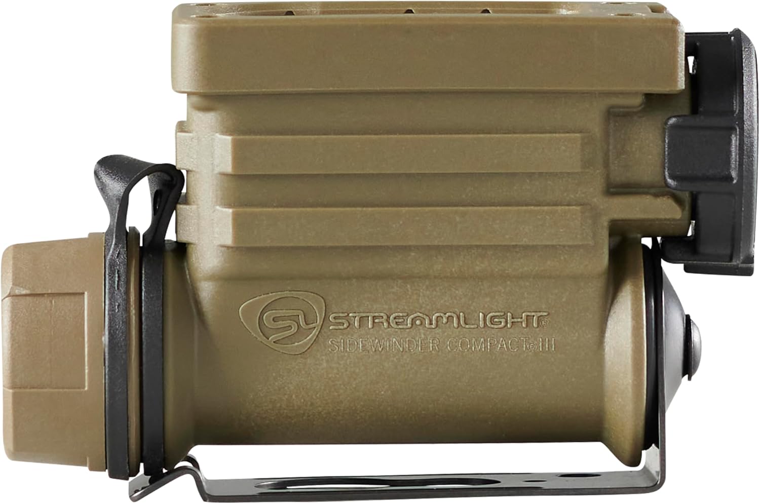 Streamlight 14519 Sidewinder Compact III 275-Lumen 3200-Candela User Configurable Model Hands-Free Angle Head Flashlight with E-Mount and White, Blue, Green, Red LEDs, and IR, Coyote