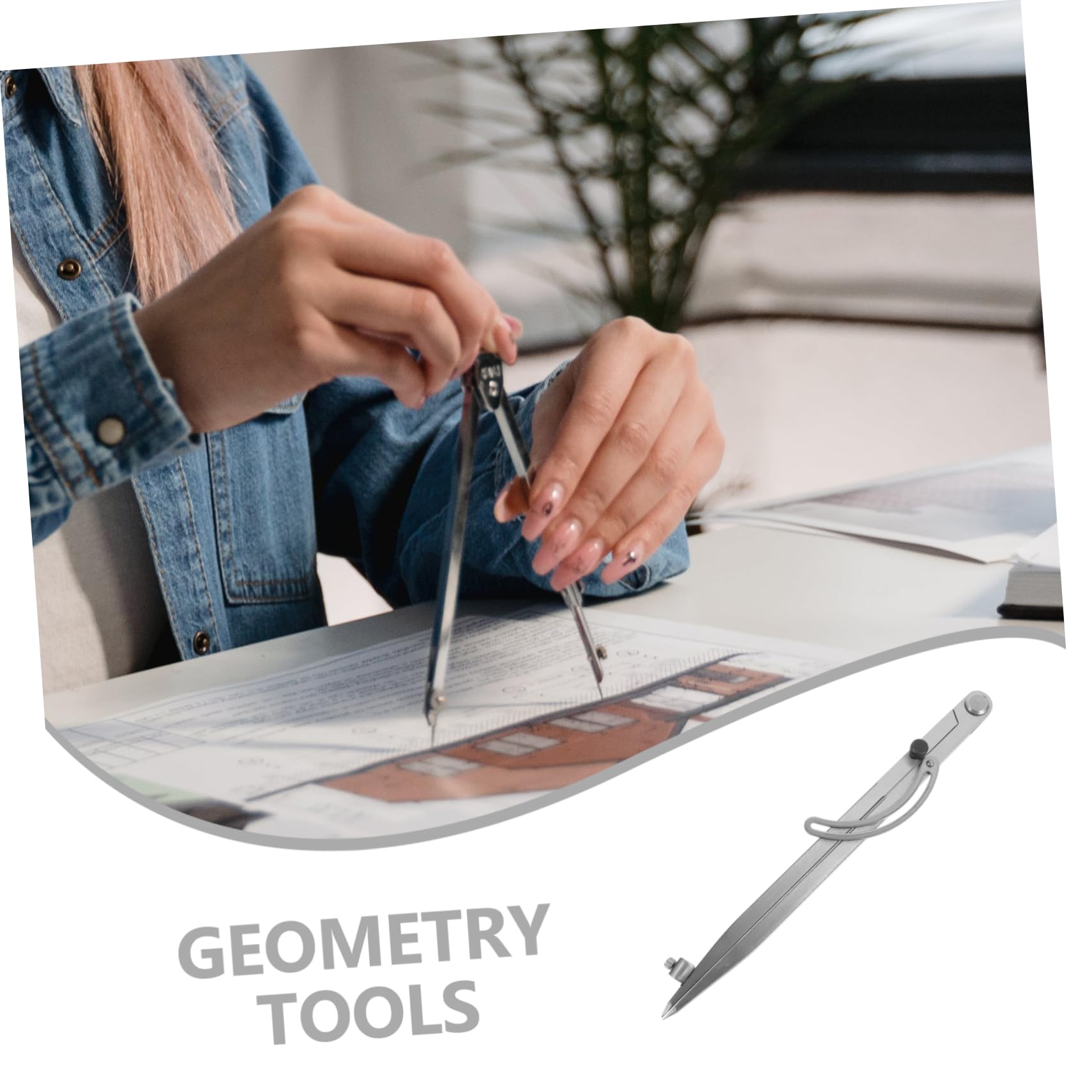 Angoily 5 Pièces Compas de Portable avec Support Stylo Outil pour Étudiants et Artistes pour Bricolage