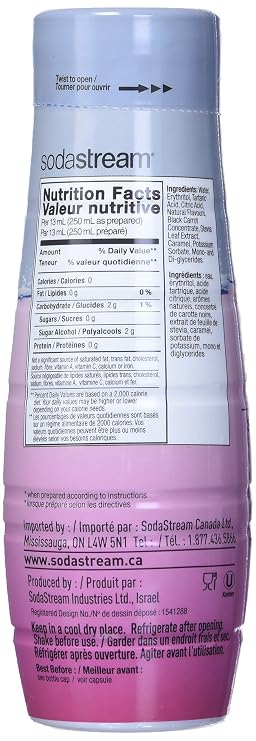 SodaStream Cranberry Raspberry Zero Calorie Syrup, 14.8 Fluid Ounce