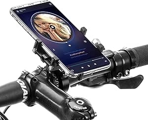 ROCKBROS Fahrrad Motorrad Handyhalterung für 4.2-6.8 Zoll Smartphone 360° Drehbar Ebikes Halterung für Lenker 22.2 bis 31.8mm Universal