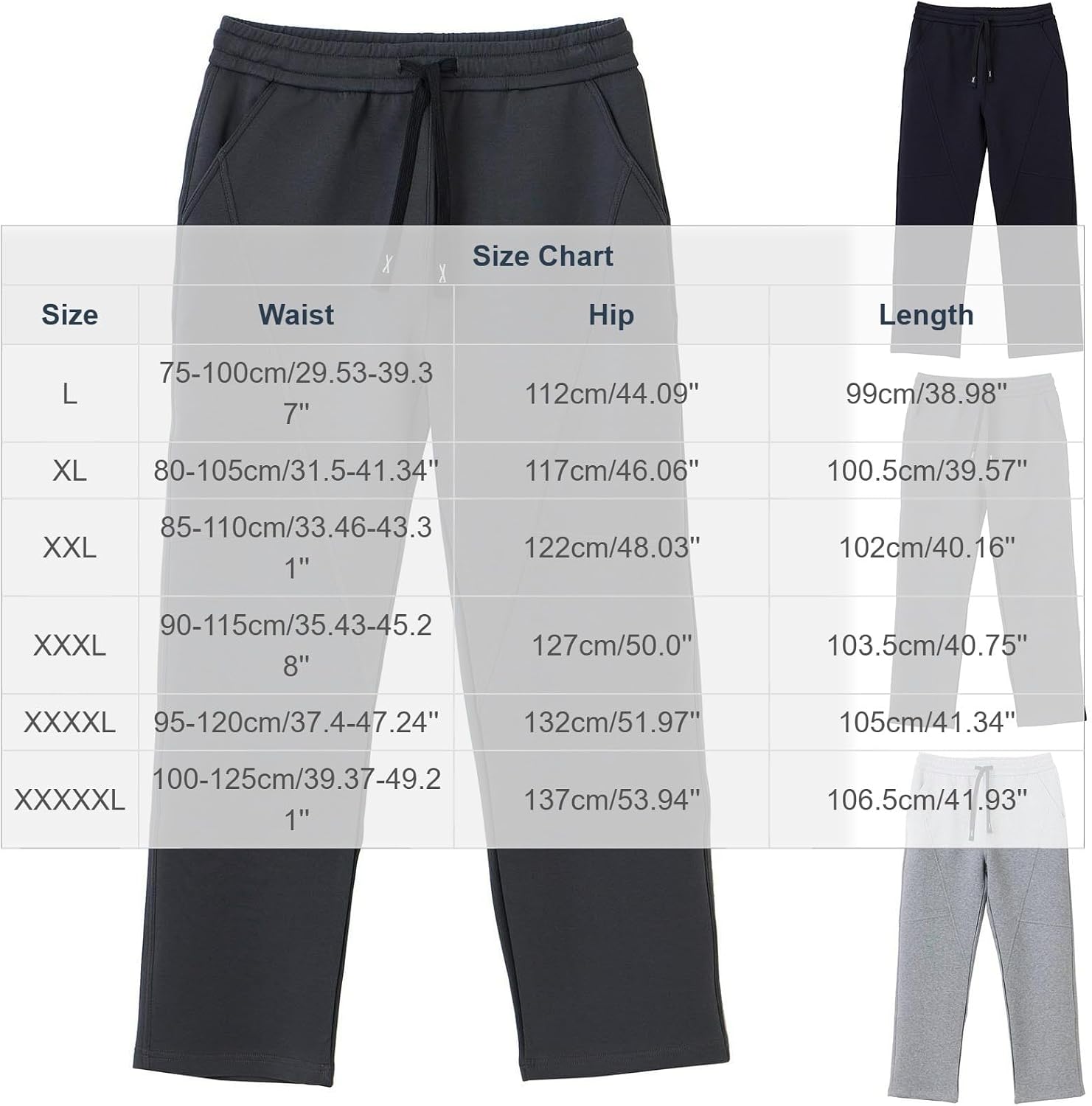 Mens Fleece Sweatpants Open Bottom Straight Leg Athletic Pants | Wide Leg Sweatpant Baggy High Waisted Drawstring Lounge Pants Athletic Joggers Gym Sports Trouser with Pockets