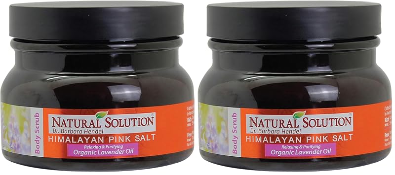 Esfoliante corporal de sal rosa do Himalaia WBM com óleo de lavanda, 12,3 oz