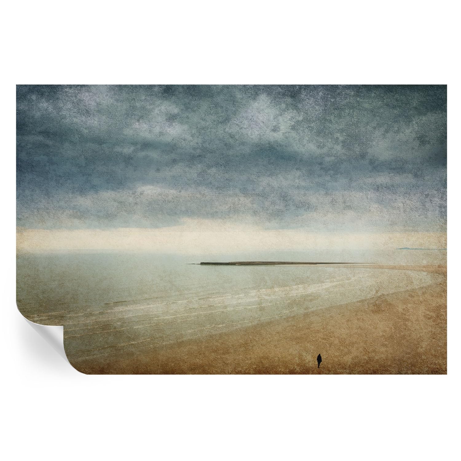 Vinilos decorativos paisaje nostálgico 104x70 cm para renovar paredes sin obras