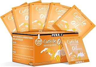 INFILILA Milk & Honey Cuticle Oil Wipes - 100 Pack Travel Size for Dry Cuticle Repair, Nail Hydration & Strong Nails