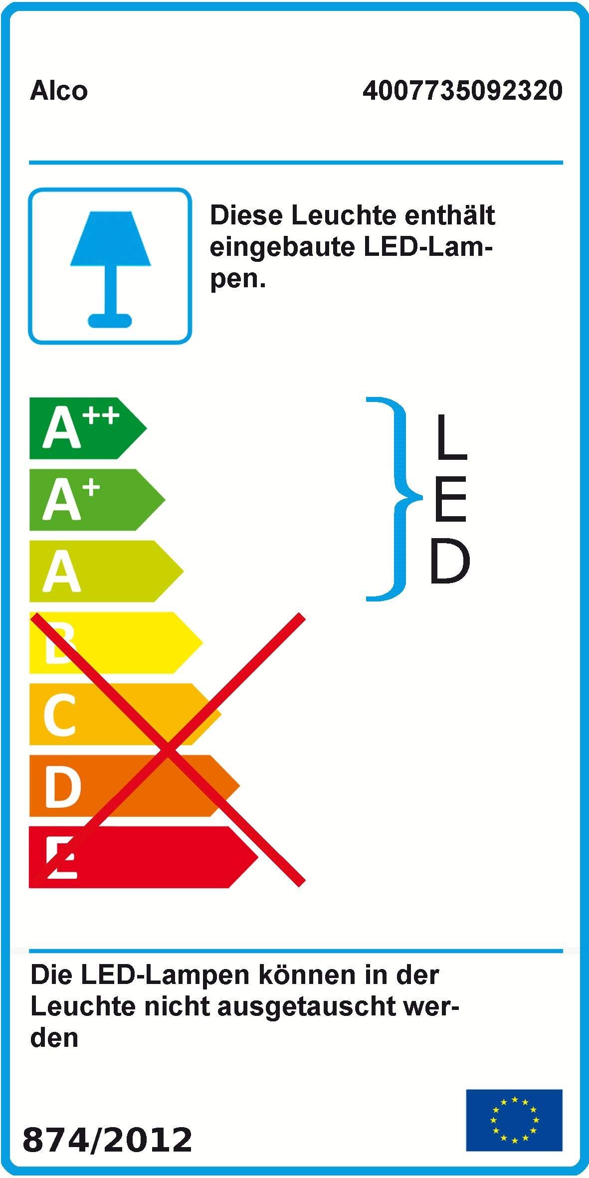 Alco-Albert - LED Deckenleuchte 120 x 30 x 5 cm 36W | Großflächige LED Flächenleuchte mit 180 LEDs für Büro, Praxis, Konferenzraum und Homeoffice