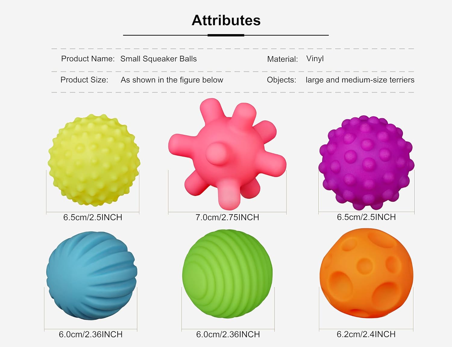 Pet Supplies : YARCHONN Squeaky Toy Balls for Dogs Chewing, 6 Packs Durable Chew Toys Balls,Bouncy Floating Well for Dogs Playing ,Swimming ,Chasing and Training (Warm Color) : 