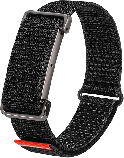 FINTIE Nylon Loop Band Compatible with Google Fitbit Air, Sport Wrist Strap | Custom Fit with Secure Closure, Adjustable Hook-and-Loop, Breathable Durable, Lightweight, All-day Comfort, for Men Women