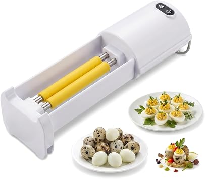 Electric Quail Egg Peeler Machine Only for Cooked Quail Eggs, 3 Second Fast Automatic Quail Egg Shell Remover, Food Grade Quail Egg Peeling Tool Compact Kitchen Gadget for Home & Commercial Use