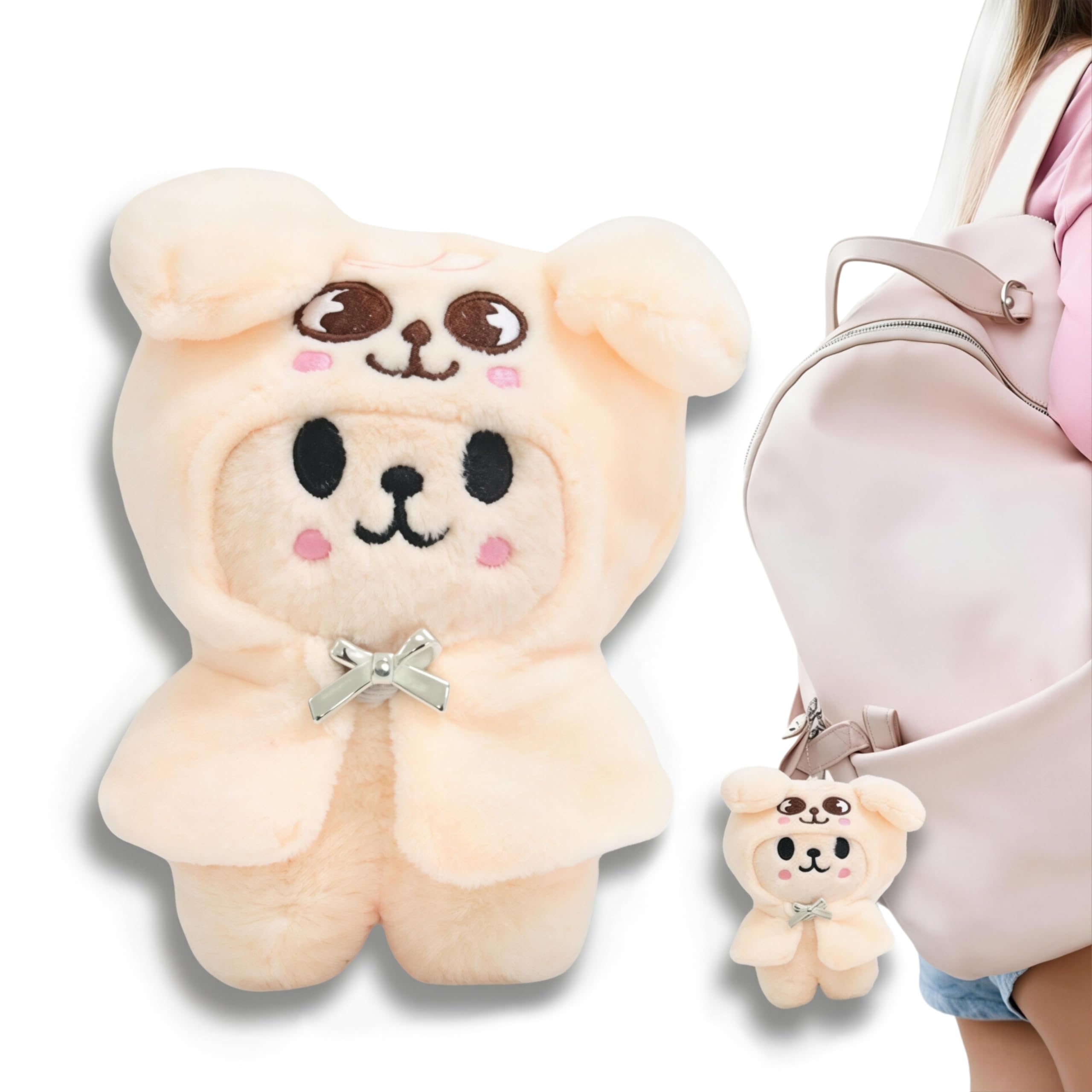 Llavero Peluche SKZOO Aviador De 10 Cm – Colgante Magnético Amarillo Con Capa, Regalo Original Para Fans De Stray Kids Y Amantes De Los Peluches