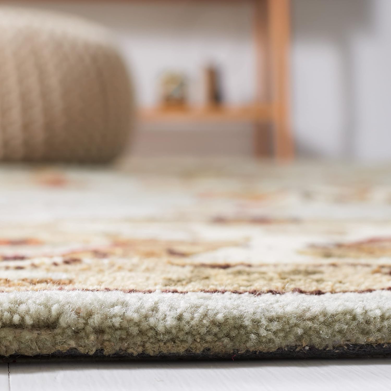SAFAVIEH Total Performance Collection Accent Rug - 2' x 3', Light Blue & Ivory, Hand-Hooked Oriental, Non-Shedding & Easy Care, Ideal for High Traffic Areas in Entryway, Living Room, Bedroom (TLP416B)