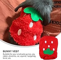 Vista 2 de POPETPOP Ropa de conejo para conejitos – Trajes de conejillo de Indias ropa de conejito de forro polar, suéter de conejillo de indias, chaleco