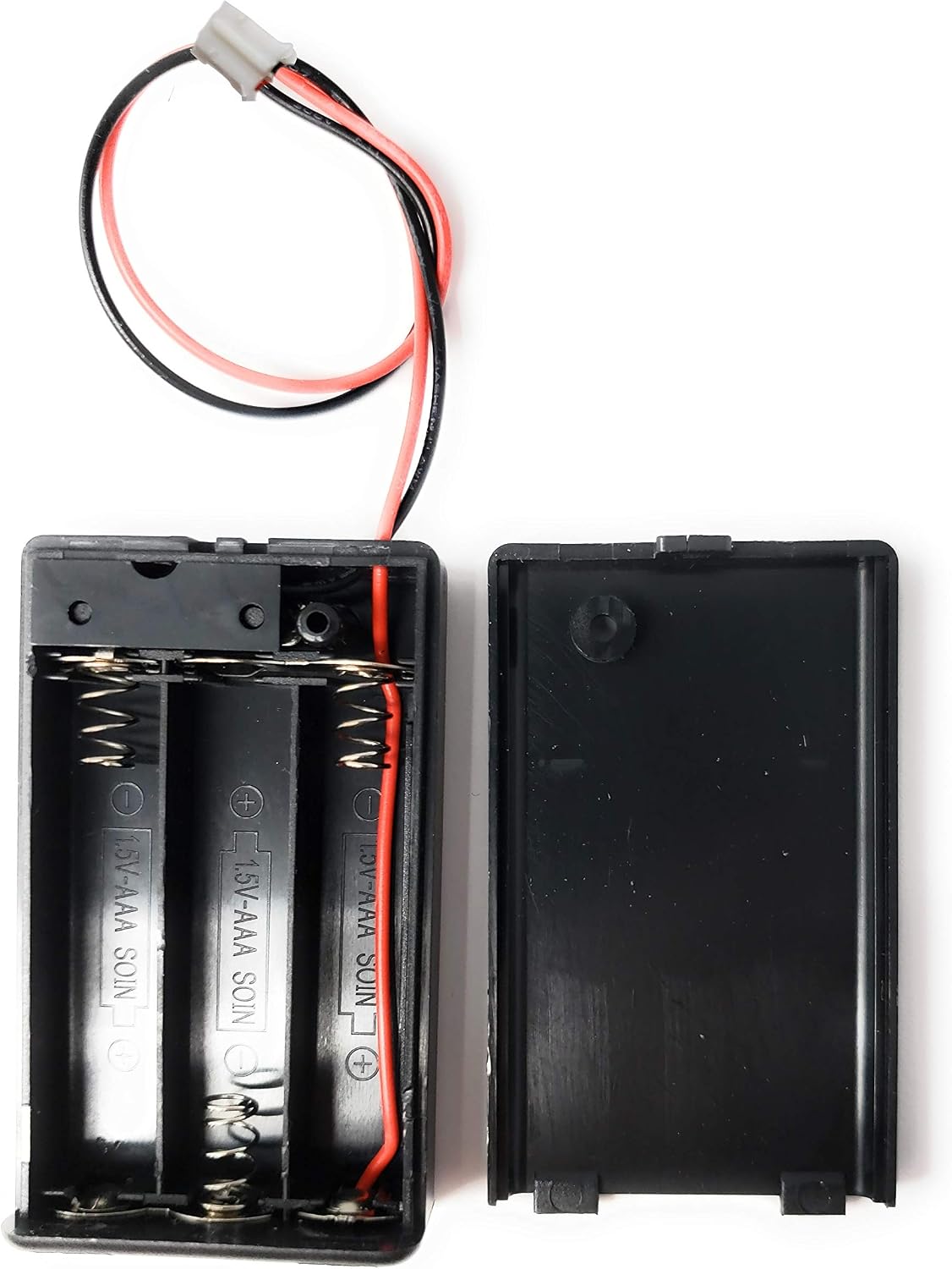Battery Holder – 3 AAA Battery Case with JST-PH Plug (Non-Locking) – Triple AAA Battery Holder for Arduino, Lilypad Circuits, Cosplay, Costumes and Decorations - Set of 2