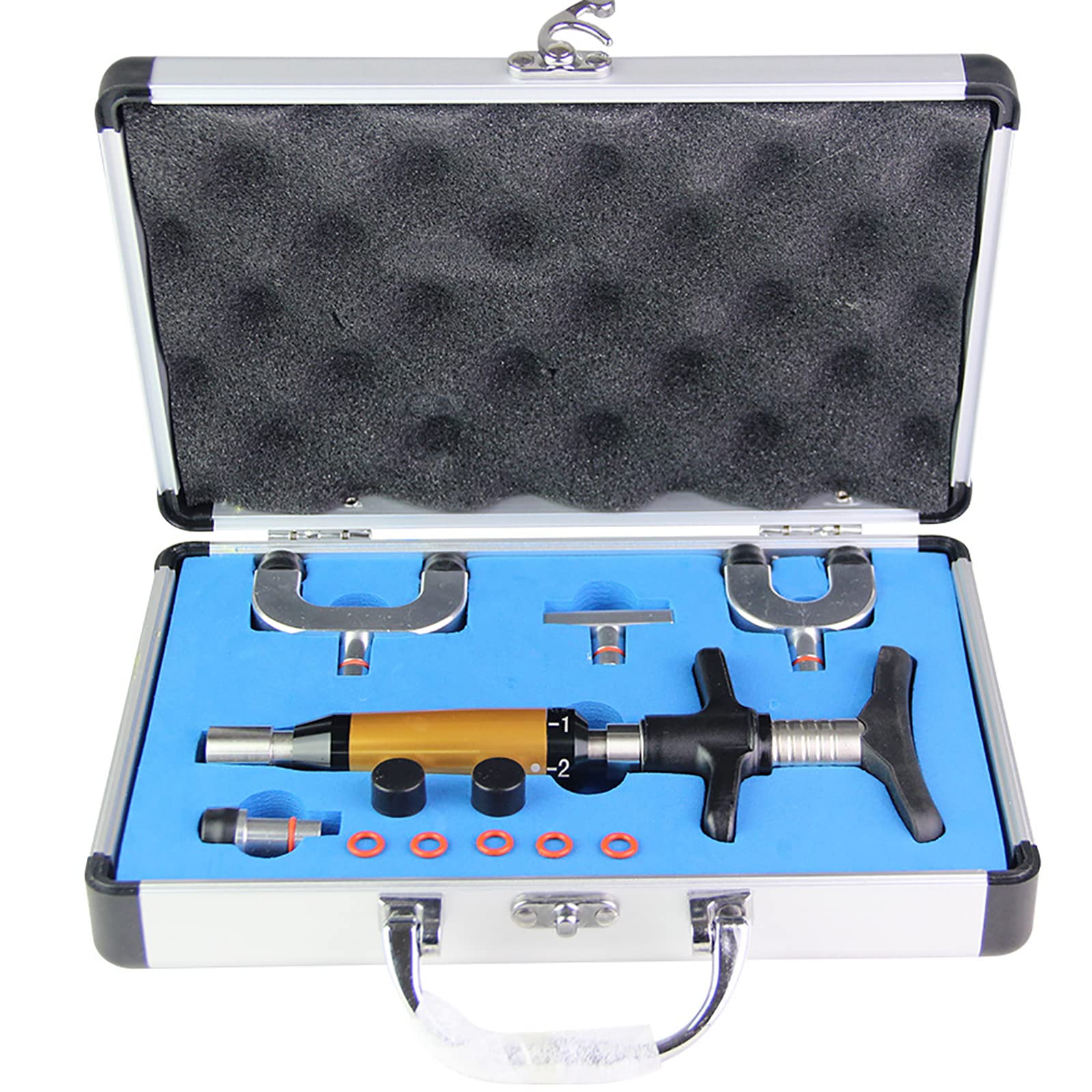 WIKINK Chiropractic Adjusting Tool, Manual Chiropractic Tool, Back Activator Correction Massager with 6 Levels Adjustable, with 4 Repaceable Massage Heads(Manual Four Heads)