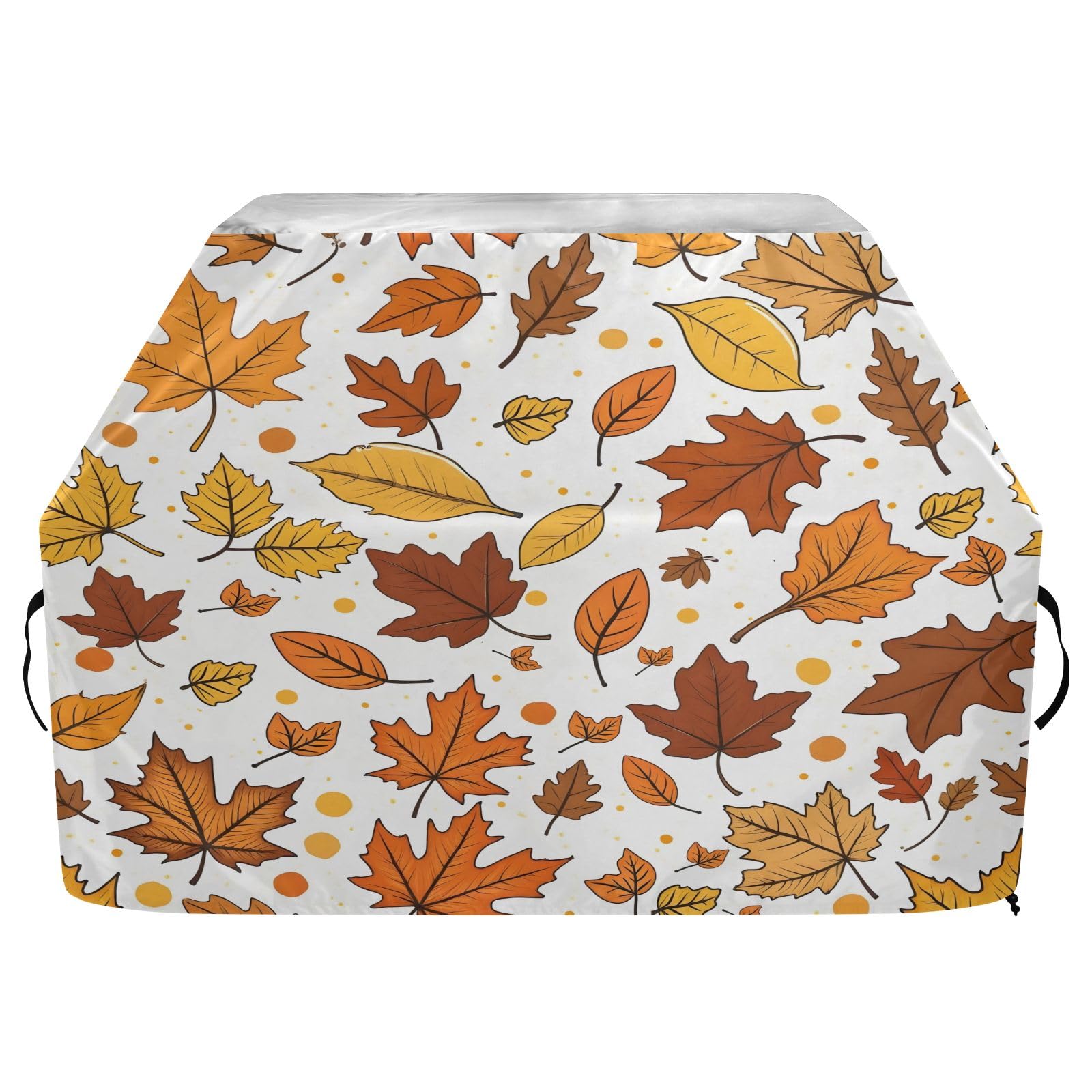 Copertura per barbecue di alta qualità, impermeabile, resistente allo sbiadimento, resistente, adatta per griglie fino a 25 cm di larghezza, motivo foglia d'acero
