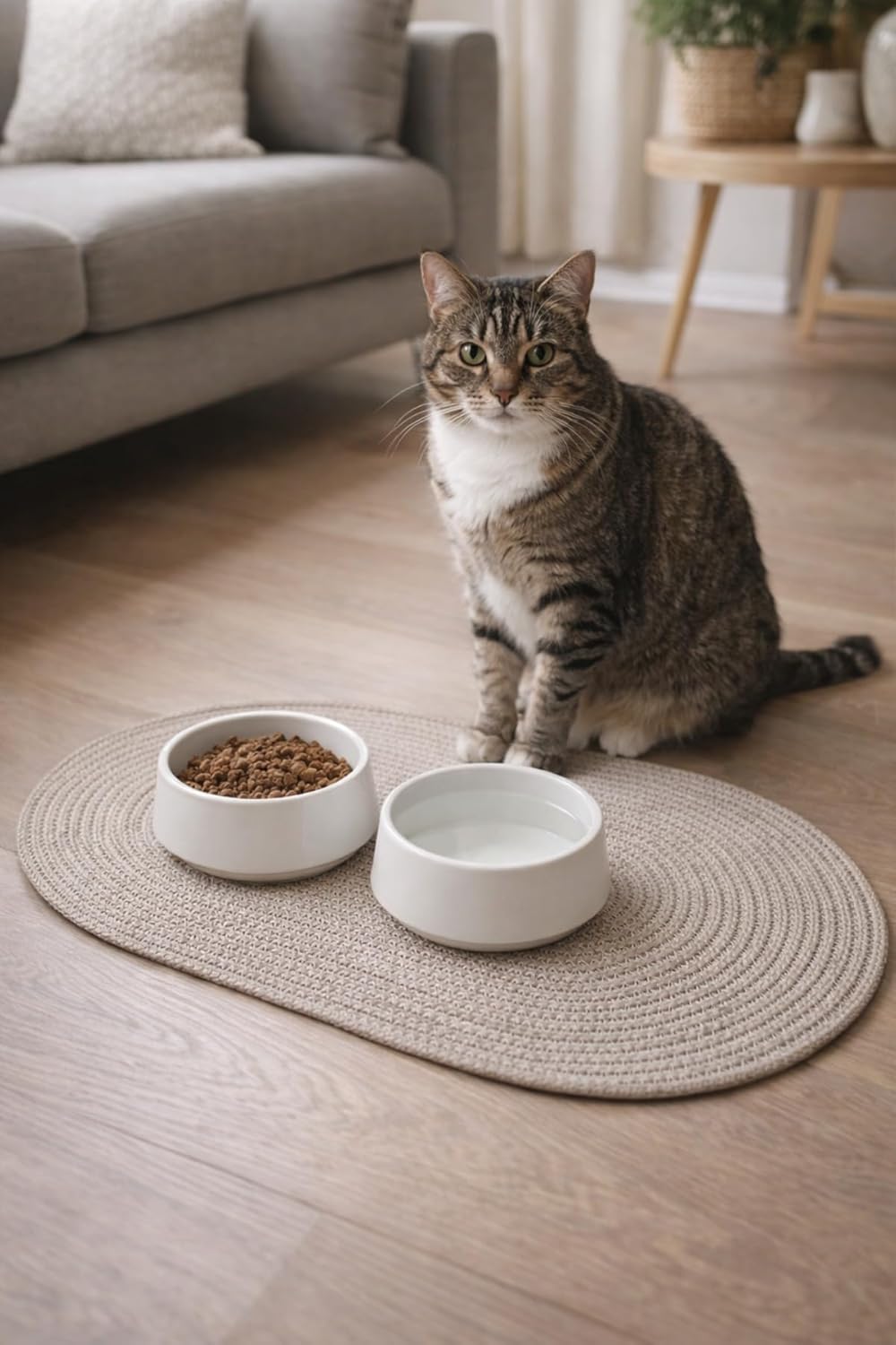 Pet Feeding Mat Cat Dog Food Pad 50x35 cm Water-Resistant Non-Slip Silicone Pet Bowl Placemat for Food and Water, Green - Green
