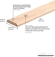 Vista 7 de M-D Building Products 85043 1-3/4 in. X 72 in. Unfinished Hardwood Seam Binder w/Screws
